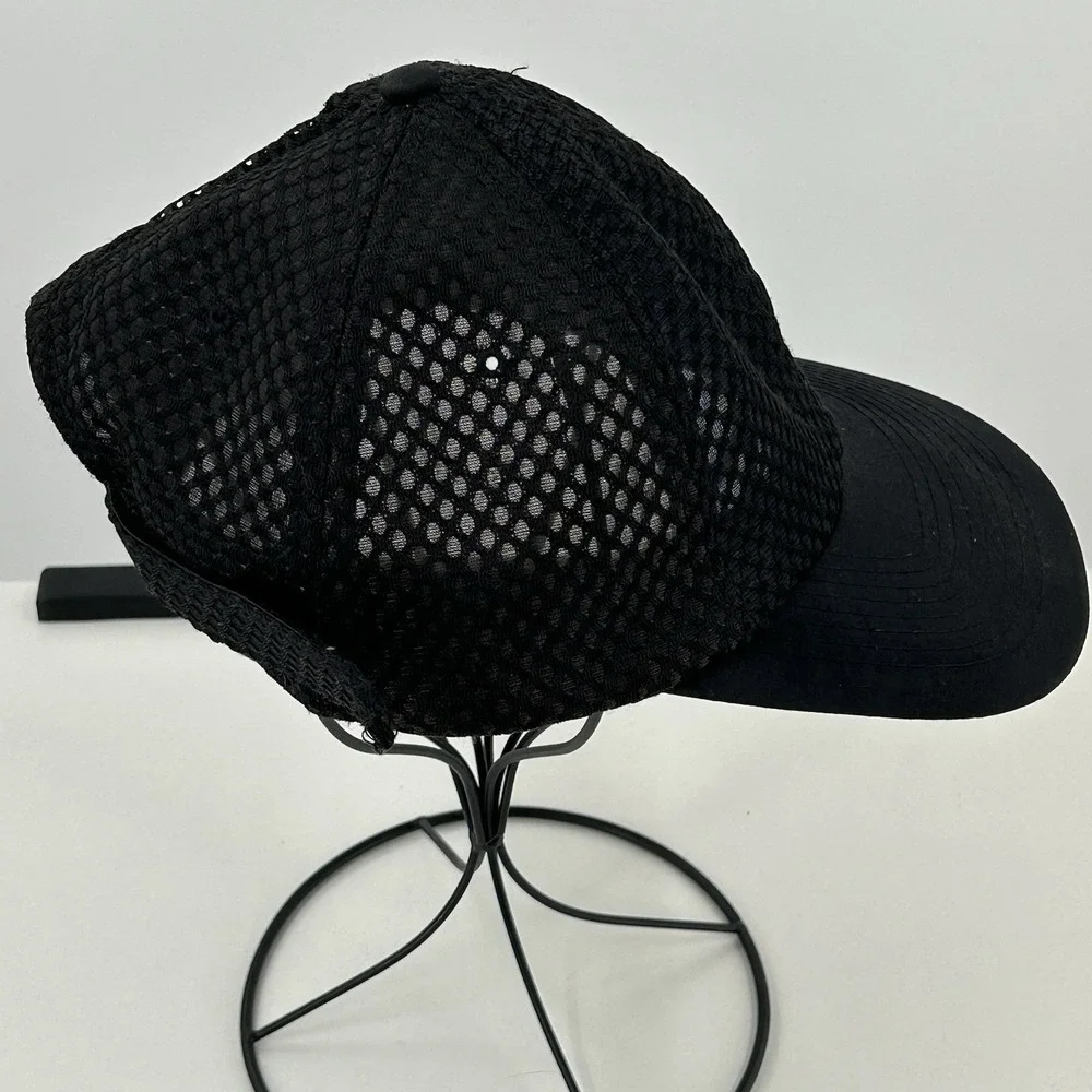 Vintage‎ black mesh hat NISSIN logo y2k grunge workwear cap - Picture 2 of 6